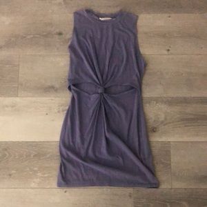 Dusty Blue Keyhole Dress